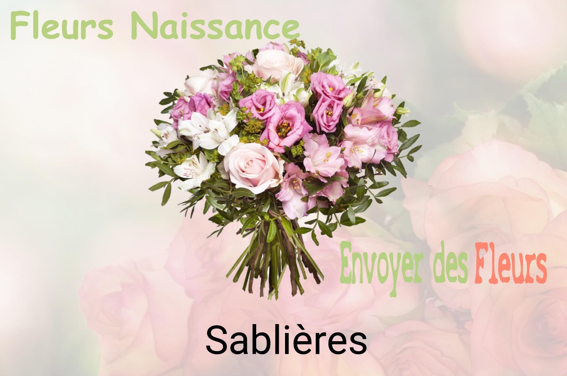Bouquet de fleurs de naissance livré à Sablières